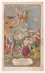 Atlas en Hercules dragen sternerhemel Címlap: Johann Baptista Homann, Atlas Novus Terrarum Orbis Imperia, Regna et Status Exacte Tabulis Geographicè Demonstrants, 1729 alkotó: Michael Rössler