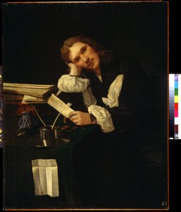 Fiatal férfi portréja, önarckép (Fiatalember portréja, sel portré). Michiel Sweerts (1618-1664) festménye. Olajfestmény