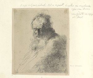 Bust van een oude man met baard Nyolcvanöt eredeti nyomat gyűjteménye (sorozat címe) alkotó: Michael Willmann (attributed to)