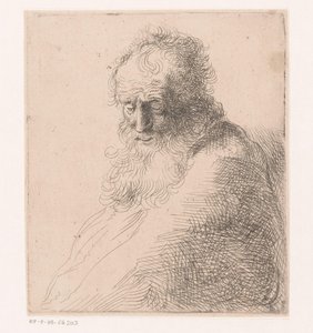 Egy szakállas idős férfi mellszobra alkotó: Michael Willmann (attributed to)