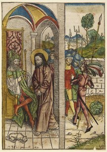 „Krisztus Pilátus előtt” (Der Schatzbehalter, 63. ábra) alkotó: Michael Wolgemut