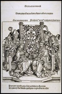 Pius pápa és III. Frigyes német császár találkozója, 1493 körül.