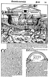 Oldal a Nürnbergi Krónika című könyvből, Hartmann Schedel, 1493.