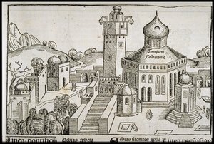 Templum Salomonie a Schedels Chronicle of the World-ből, 1493 körül. alkotó: Michael Wolgemut