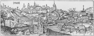 Prága látképe, Hartmann Schedel (1440-1514) 