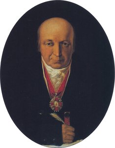 Alekszandr Baranov, az Orosz-Amerikai Társaság főnökének, Orosz Alaszka első kormányzójának portréja, 1818