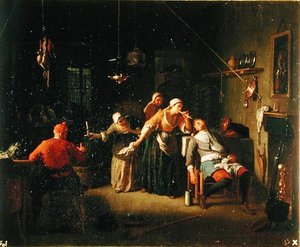 Taverna jelenet (olaj, vászon)