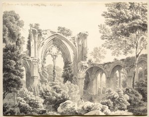 A Netley Abbey East End-én belül alkotó: Michel Angelo Rooker
