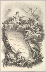 Charles Sackville sírjának homlokzata, Dorset grófja Frontispiece for ..., kb. 1736.