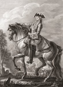 XV. Lajos francia király, lovas portré.