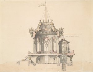 Projekt egy kínai pavilonhoz, n.d. alkotó: Michel Barthelemy Hazon
