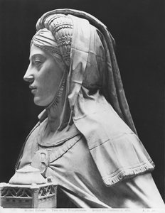 Nantes, Szent Péter és Szent Pál székesegyház, II. Ferenc bretagne-i herceg és Marguerite of Foix sírja, a mértékletesség feje, 1502-07 (márványból öntött gipsz)