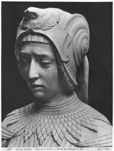 Nantes, Szent Péter és Szent Pál székesegyház, II. Ferenc bretagne-i herceg és Marguerite of Foix sírja, a Fortitude feje, 1502-07 (márványból öntött gipsz) (részlet)