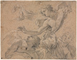 Tanulmányok az angyalokról recto, Panthea Cyrus verso előtt, 1655-1660.