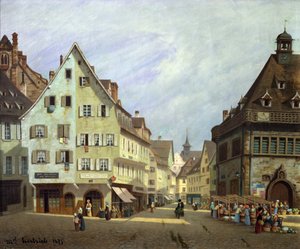 Place du Marche-aux-Fruits, Colmar, 1875 alkotó: Michel Hertrich