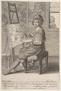 Festő festőállványon, 1620-67.