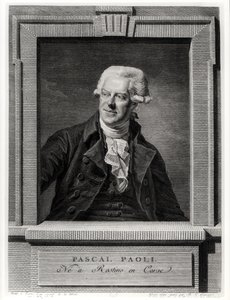 Pascal Paoli portréja, metszett: Benoit Louis Henriquez (1732-1806) 1793 alkotó: Michel Martin Drolling