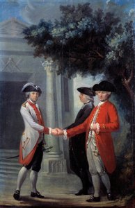 Francia forradalom: „A három rend szövetsége”. A Clerge, a Noblesse és a harmadik állam (harmadik állam) képviselőinek képviselete. A bal oldalon a szabad macony szimbóluma látható. Michel-Nicolas (Michel Nicolas) Perseval festménye ( alkotó: Michel Nicolas Perseval