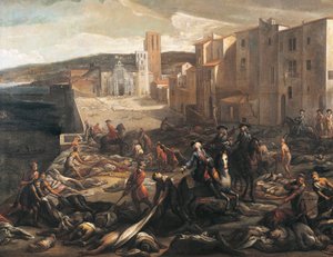 Pestis áldozatai, részlet a Marseille-i pestisből