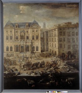 Kilátás a városházára (Marseille) az 1720-as pestisjárvány idején