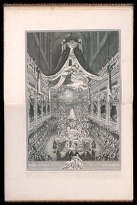 Lotaringiai Elisabeth Thérèse szardíniai királynő vállalkozói a Notre Dame de Paris templomban a XXII. SZEPTEMBER M.DCC.XXXXI. (Lotharingiai Elisabeth Thérèse, Szardínia királynőjének temetése a párizsi Notre Dame-templomban szeptember 22-én 1. alkotó: Michel de Bonneval