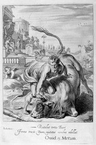 A bika alakú Acheloust Herkules győzte le, 1655 alkotó: Michel de Marolles