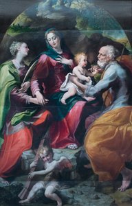 Madonna a gyermekkel és Szent Barbarával, 1530 körül (olaj, fa)