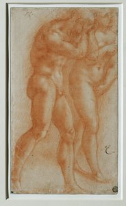Adam et Eve chassee du Paradis - Ádám és Éva üldözve a paradicsomból, másolat Masaccio után ... alkotó: Michelangelo Buonarroti