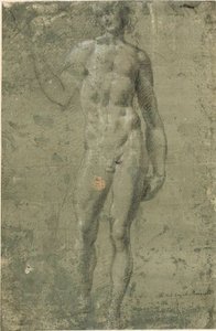 Bacchus (recto); Építészeti vázlatok (fordítva) alkotó: Michelangelo Buonarroti