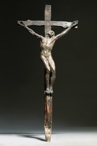 Krisztus, a jó tolvaj és a rossz tolvaj keresztrefeszítési csoportja alkotó: Michelangelo Buonarroti