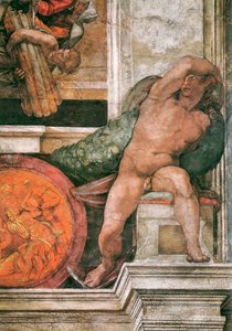 Részlet a Sixtus-kápolna mennyezetéről a Vatikánban, 1508-1512. alkotó: Michelangelo Buonarroti