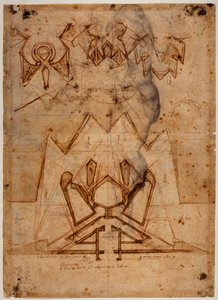 A Porta al Prato erődítményei, vázlatos ábrák alkotó: Michelangelo Buonarroti