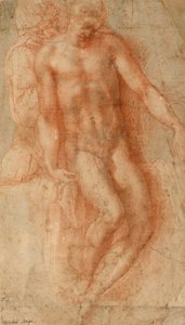 Pieta, 1530-1536 körül (vörös kréta) alkotó: Michelangelo Buonarroti