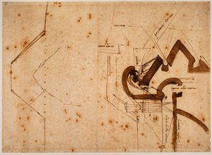 Az Igazságosság kapujának bástyájának terve alkotó: Michelangelo Buonarroti