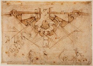 Egy kapu bástyáinak projektje alkotó: Michelangelo Buonarroti