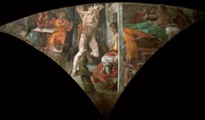 Hámán büntetése alkotó: Michelangelo Buonarroti
