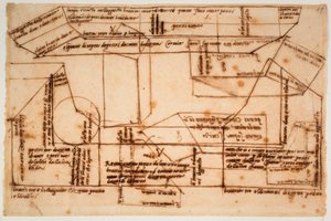 II. Julius sírjának márványtömbjeinek vázlatai alkotó: Michelangelo Buonarroti