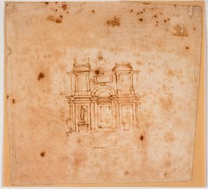 Az új sekrestye síremlékének tanulmányai alkotó: Michelangelo Buonarroti