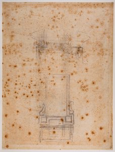 Ablak- és ajtótanulmányok a Laurentianus-mélyedéshez alkotó: Michelangelo Buonarroti