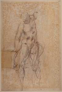 Tanulmány a feltámadt Krisztusért alkotó: Michelangelo Buonarroti