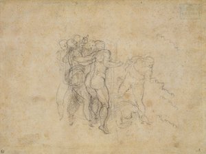 Tanulmány az utolsó ítélethez (grafit papíron) alkotó: Michelangelo Buonarroti