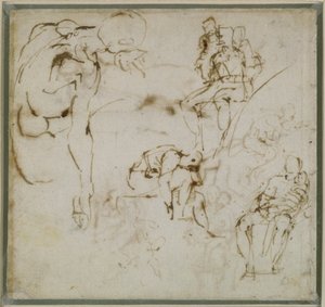 Study of Figures, 1511 körül alkotó: Michelangelo Buonarroti