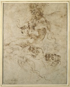 Tanulmány egy ülő fiatalemberről, 15012 után alkotó: Michelangelo Buonarroti
