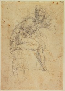 Tanulmány két sixtusi aktról alkotó: Michelangelo Buonarroti