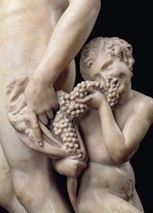 Bacchus részegsége, a szatír részlete, 1496-97 márvány részlet 52672