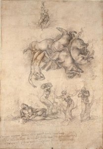 Phaeton bukása alkotó: Michelangelo Buonarroti