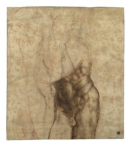 A feltámadt Krisztus, háromnegyed hosszú akt, jobbra néz alkotó: Michelangelo Buonarroti