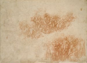A rézkígyó imádata, 16. század alkotó: Michelangelo Buonarroti