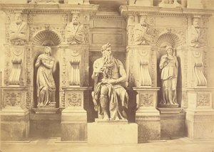 II. Julius pápa (1453-1513) sírja, Mózes részlete Lea és Ráchel mellett alkotó: Michelangelo Buonarroti