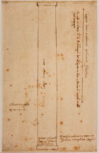 A San Lorenzo homlokzat függőleges oszlopszelvénye alkotó: Michelangelo Buonarroti